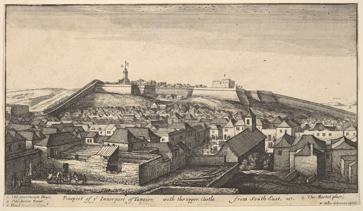 Tangier belső részének kilátása, kb. 1670. alkotó: Wenceslaus Hollar
