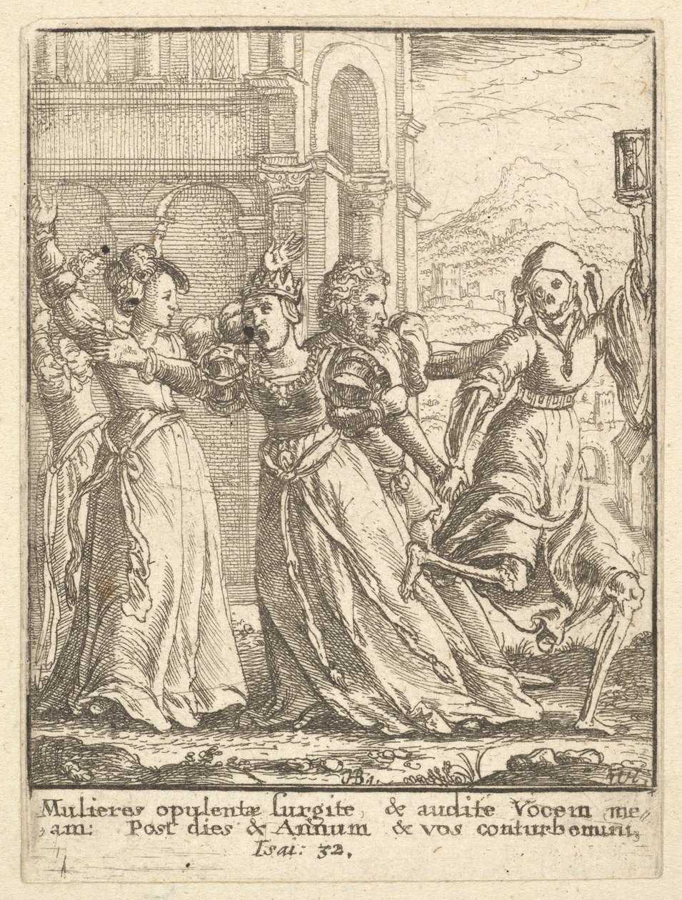 Királynő, a Haláltáncból, 1651. alkotó: Wenceslaus Hollar