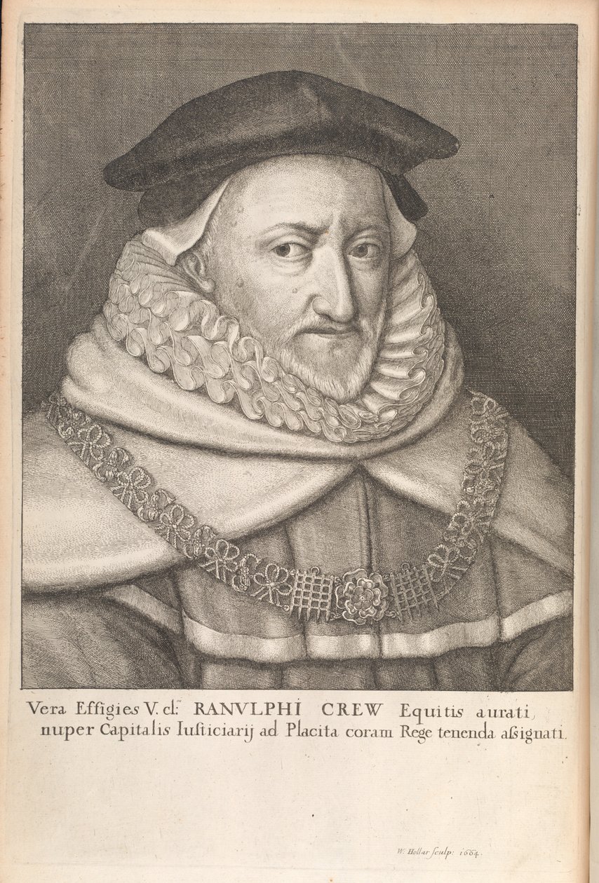 Ranulph Crew, William Dugdale „Historical Memorials of the English Laws” című könyvéből, London, 1666 alkotó: Wenceslaus Hollar