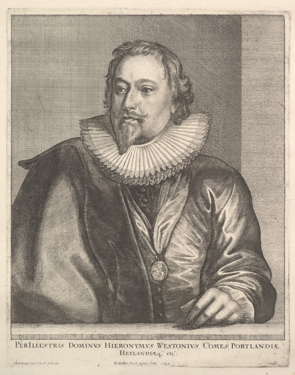 Richard Weston, Portland grófja, 1645. alkotó: Wenceslaus Hollar