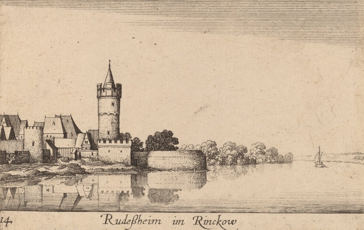 Rudesheim, 1635. alkotó: Wenceslaus Hollar