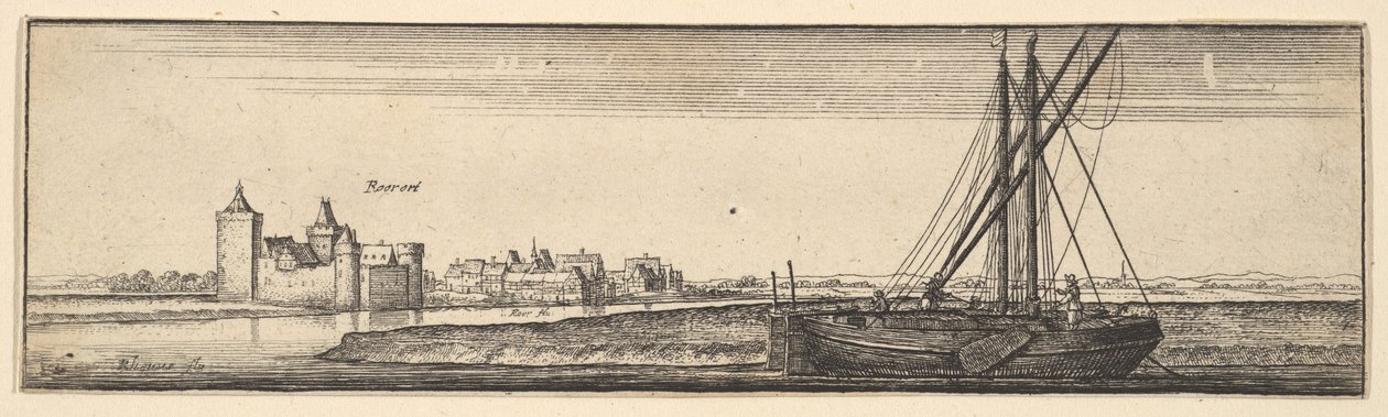 Ruhrort, 1642-44. alkotó: Wenceslaus Hollar