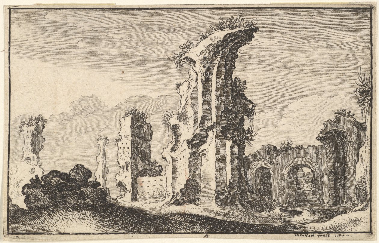 St Croix de Jerusalem romjai, 17. század. alkotó: Wenceslaus Hollar