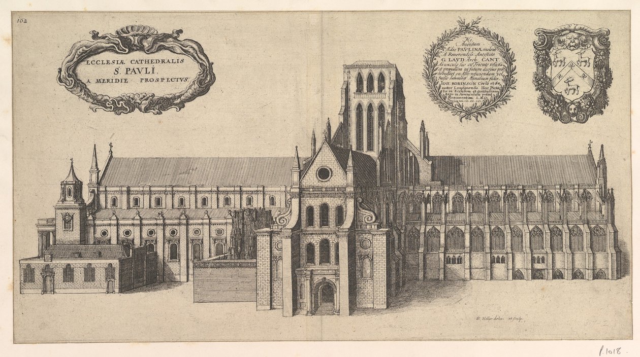 Szent Pál székesegyház déli oldalán Paul, A Meridi prospektus, 1658 alkotó: Wenceslaus Hollar