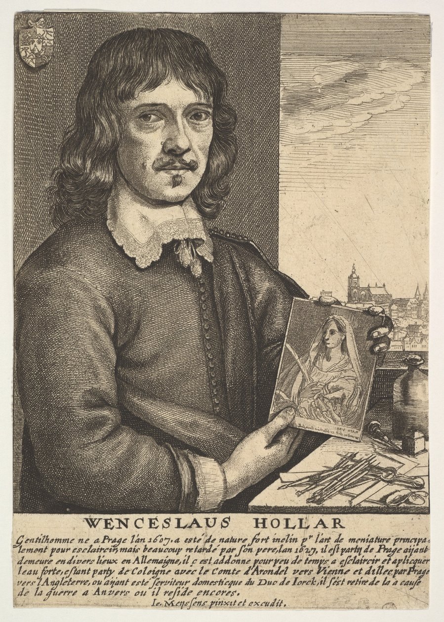 Önarckép, 17. század. alkotó: Wenceslaus Hollar
