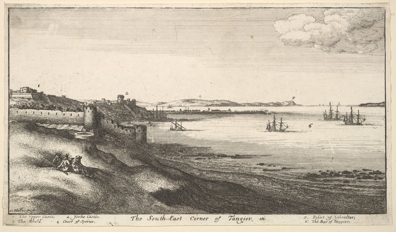 Tanger délkeleti sarka, 1669-73. alkotó: Wenceslaus Hollar