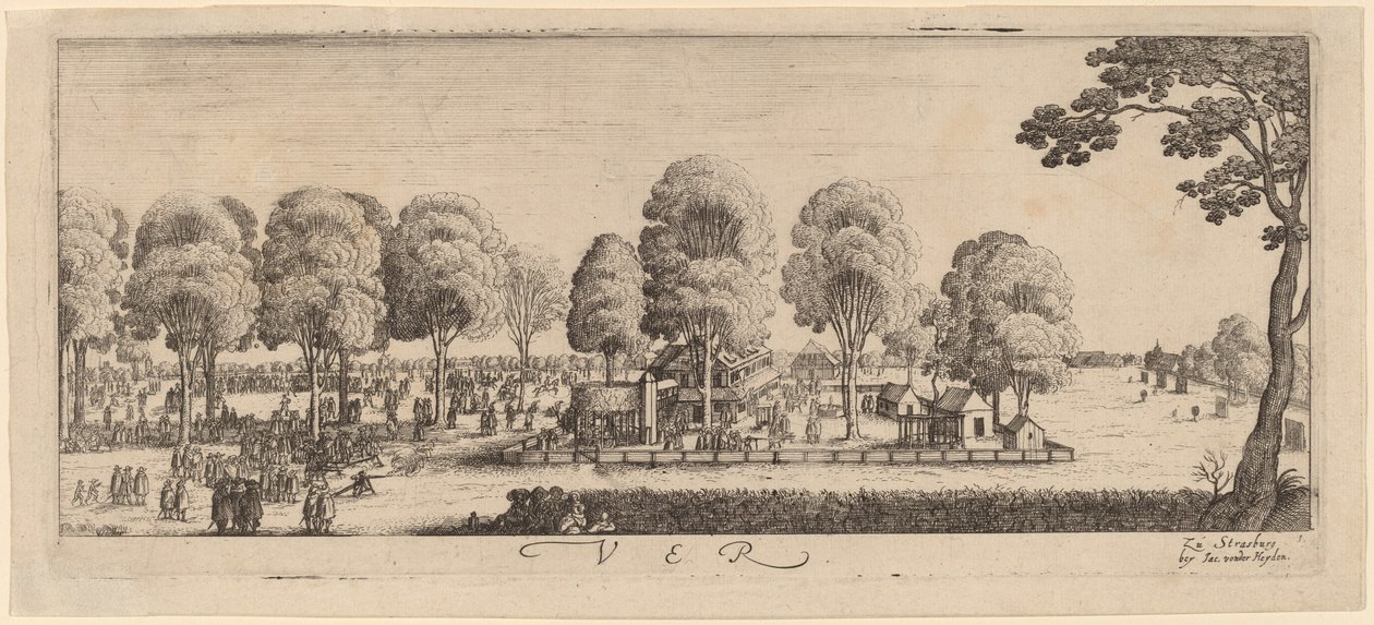 Tavasz: Lőtér, c. 16281629. alkotó: Wenceslaus Hollar
