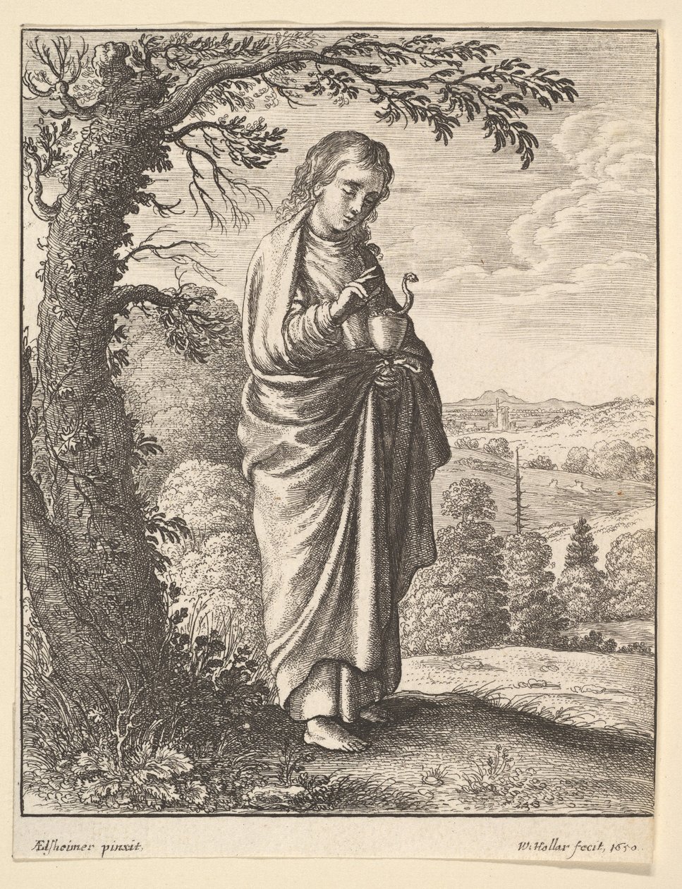 Szent János evangélista, 1650. alkotó: Wenceslaus Hollar
