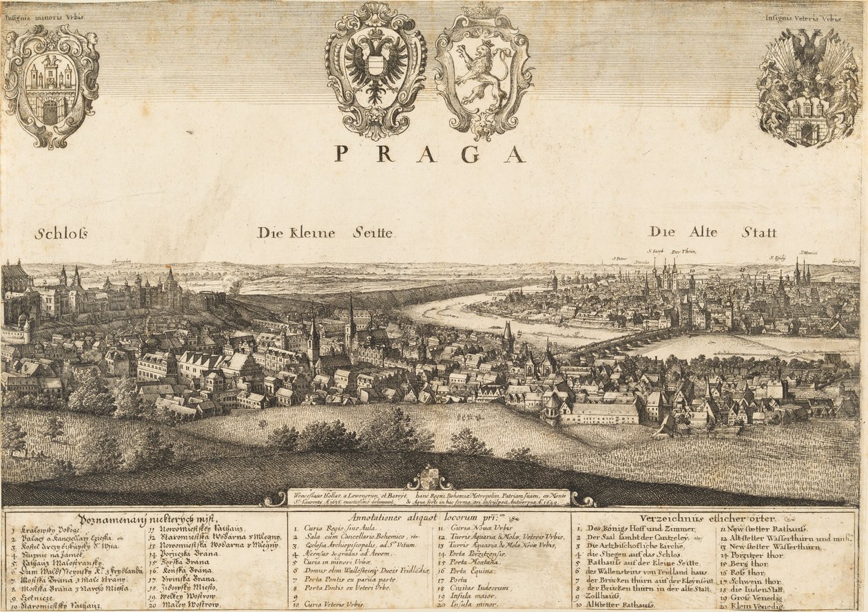 Prága nagy kilátásai alkotó: Wenceslaus Hollar
