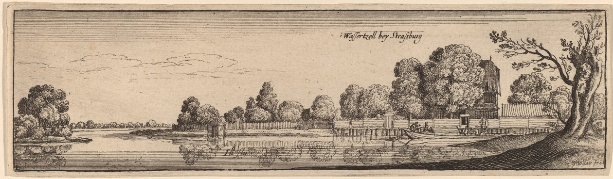 Strasbourg: A Toll House, c. 1632. alkotó: Wenceslaus Hollar