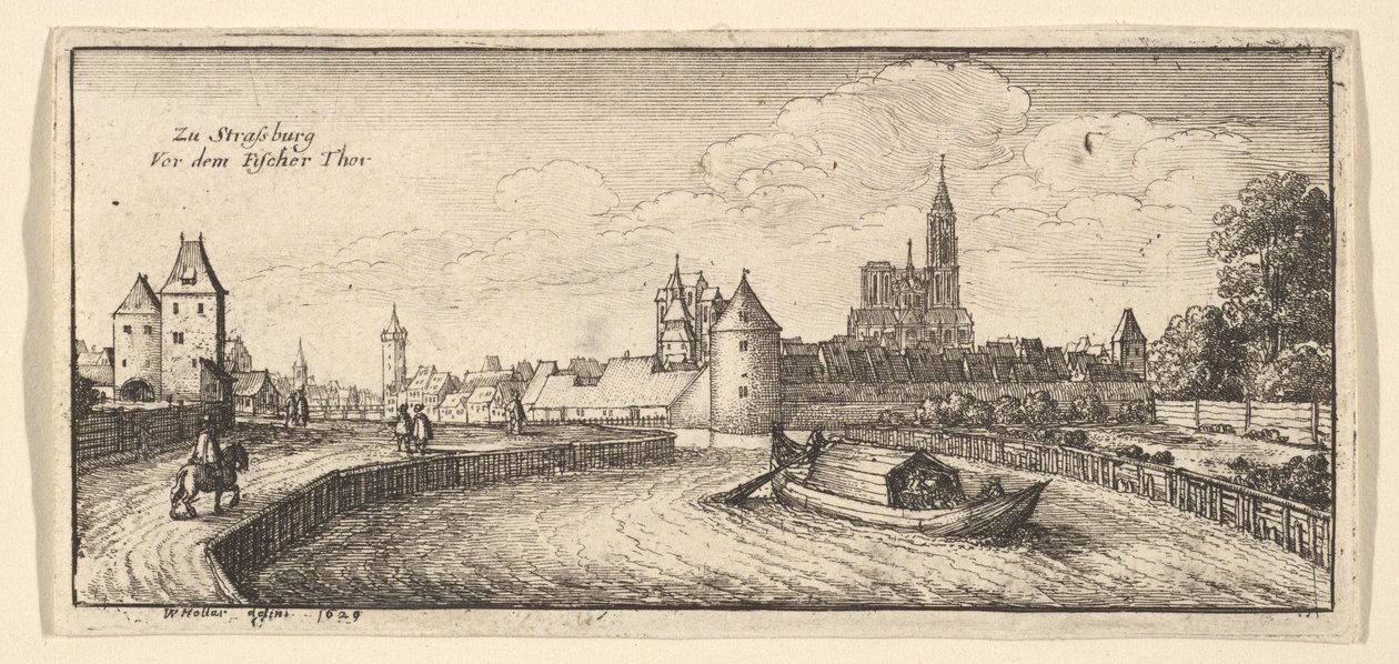 Strasbourg, a „Német látképek” című műből alkotó: Wenceslaus Hollar