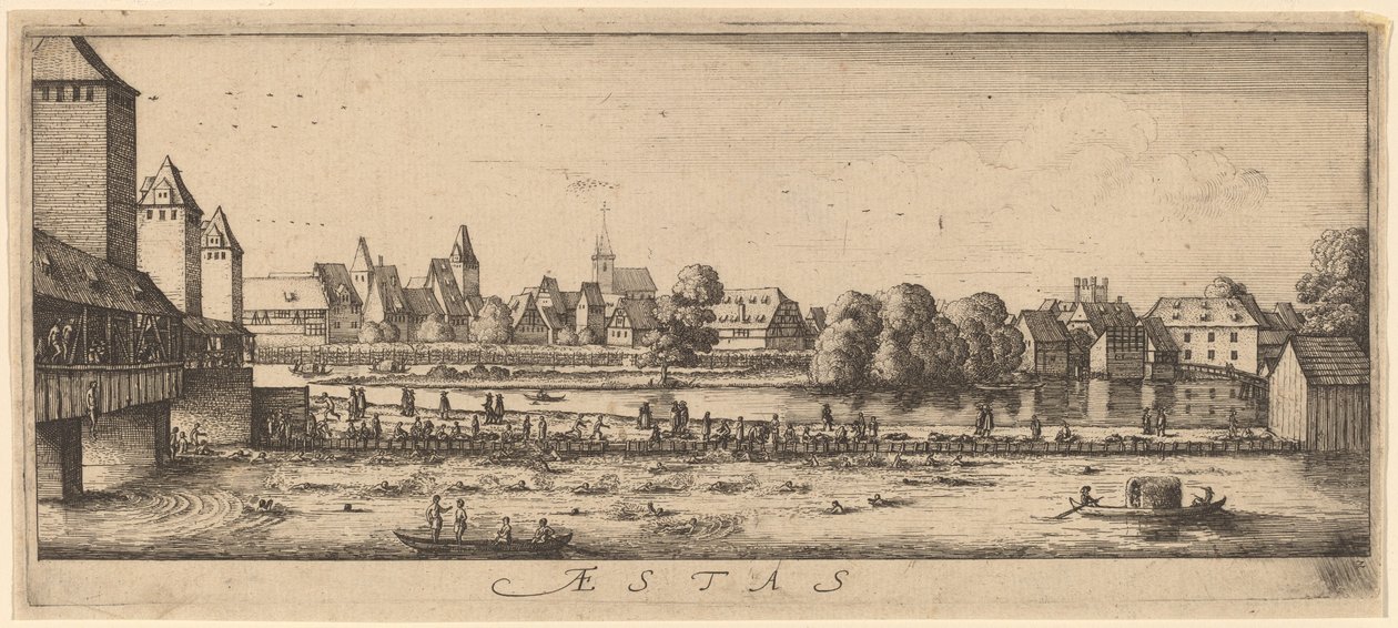 Nyár: A fürdőhely alkotó: Wenceslaus Hollar