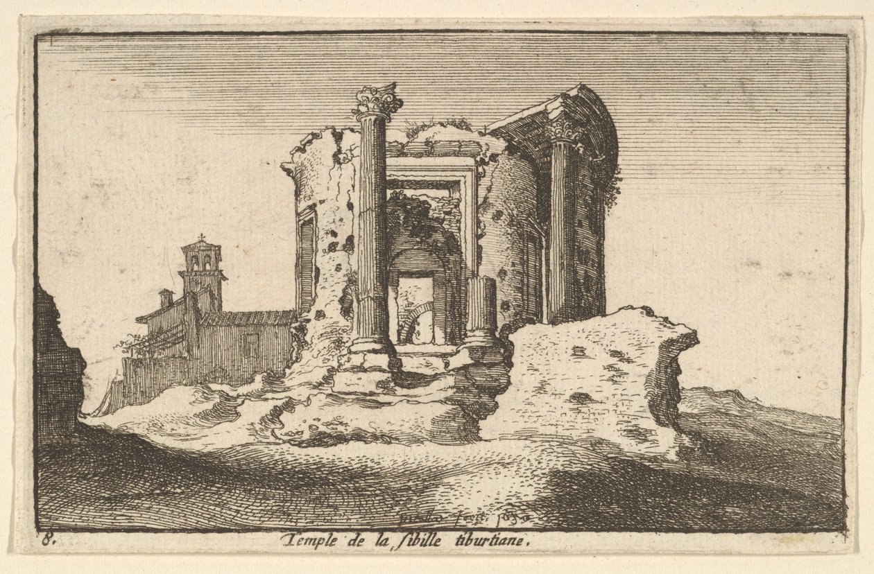 Tiburtine Sybil temploma, 1650. alkotó: Wenceslaus Hollar