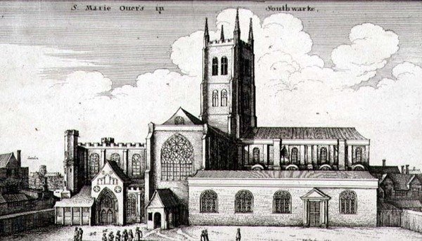 A Szent Megváltó és Szent Mária Overie katedrális temploma, Southwark alkotó: Wenceslaus Hollar