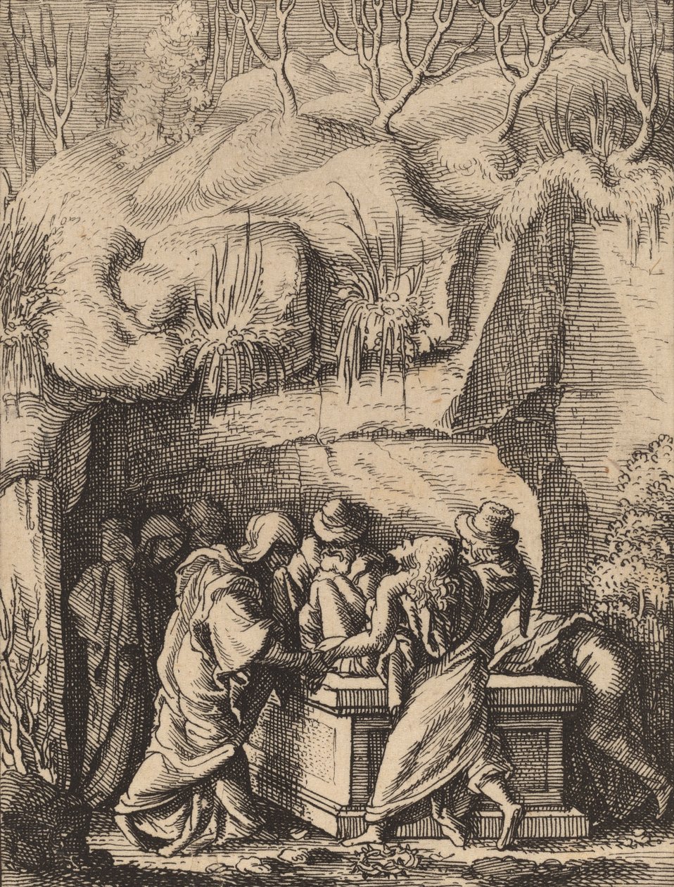 A síremlék. alkotó: Wenceslaus Hollar