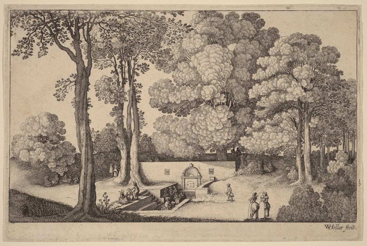 Az ásványvízforrás alkotó: Wenceslaus Hollar