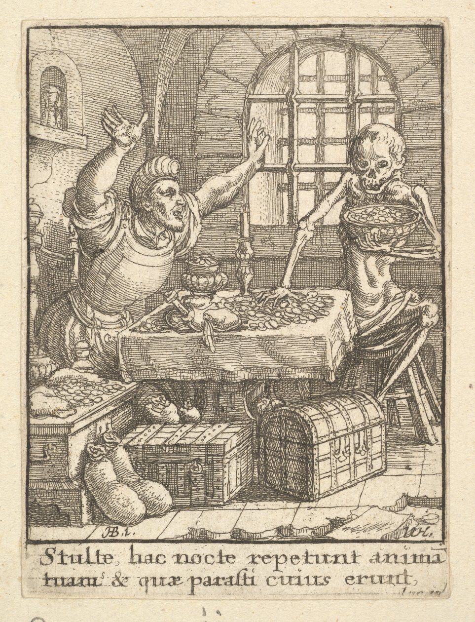 A fösvény, a haláltáncból, 1651. alkotó: Wenceslaus Hollar