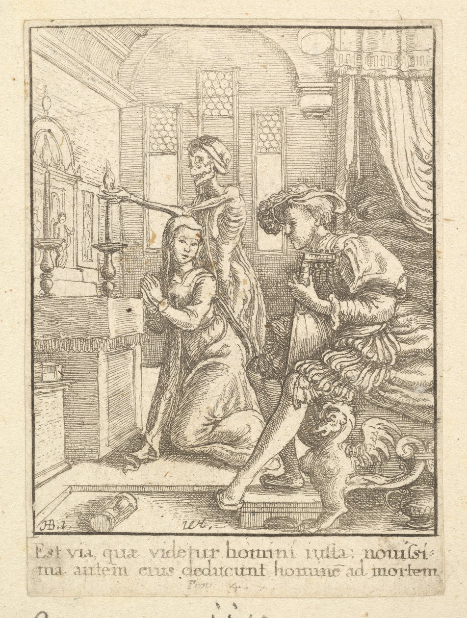 Az apáca, a haláltáncból, 1651. alkotó: Wenceslaus Hollar