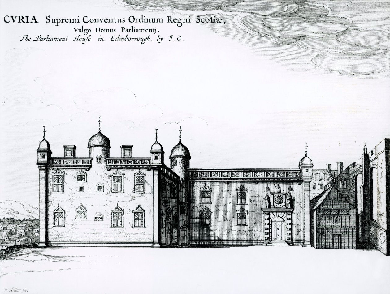 A Parlament épülete Edinburghban (metszet) (bundw fotó) alkotó: Wenceslaus Hollar