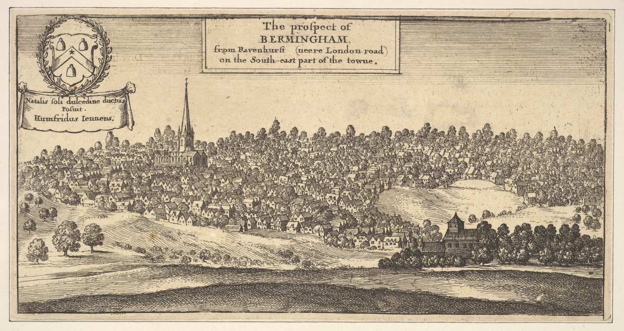 The Prospect of Bermingham, a Ravenshurst neere London-road délkeleti részén..., 1625-77. alkotó: Wenceslaus Hollar