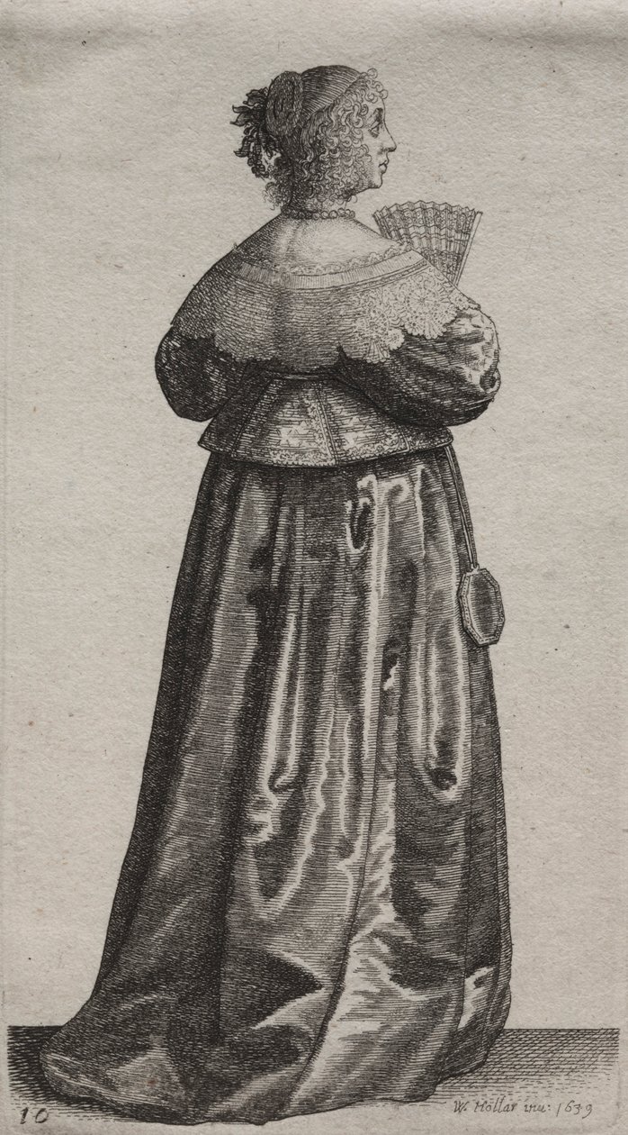 Az angol nők számos szokása, a nemességtől a vidéki nőkig..., 1639. alkotó: Wenceslaus Hollar