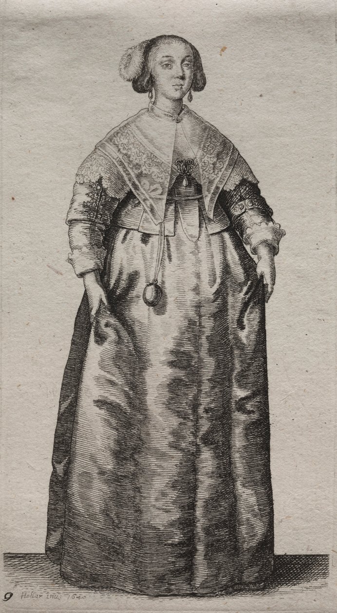 Az angol nők számos szokása, a nemességtől a vidéki nőkig..., 1640. alkotó: Wenceslaus Hollar