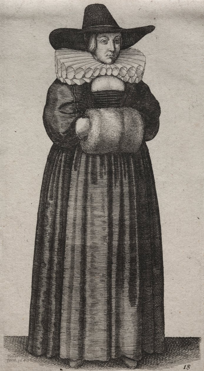Az angol nők számos szokása, a nemességtől a vidéki nőkig..., 1640. alkotó: Wenceslaus Hollar