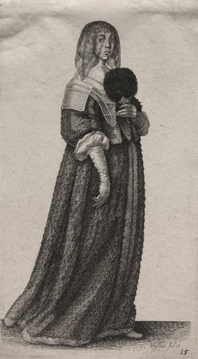 Az angol nők számos szokása, a nemességtől a vidéki nőkig..., 1640. alkotó: Wenceslaus Hollar