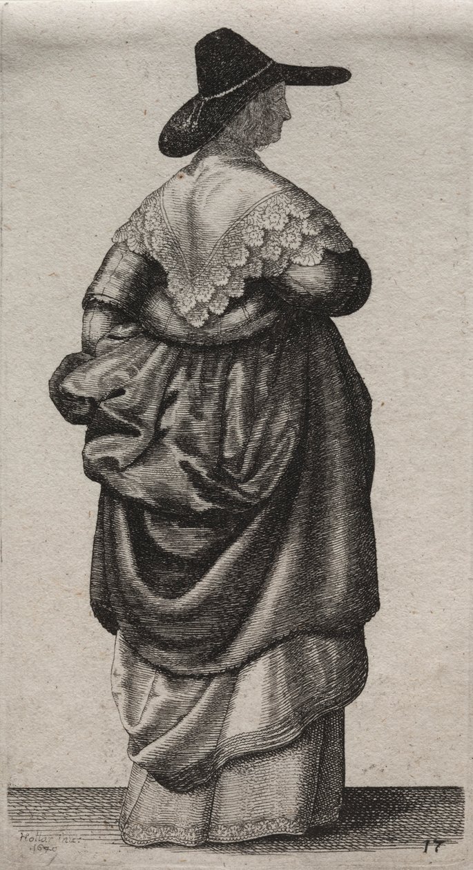 Az angol nők számos szokása, a nemességtől a vidéki nőkig..., 1640. alkotó: Wenceslaus Hollar