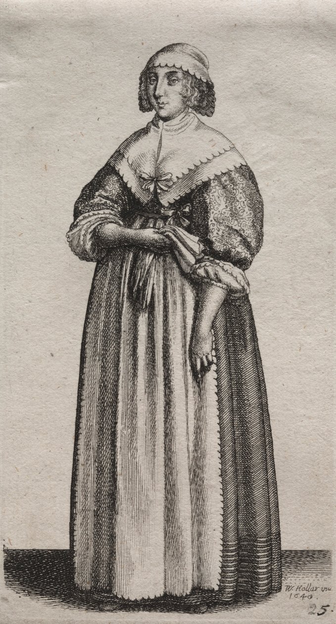 Az angol nők számos szokása, a nemességtől a vidéki nőkig..., 1640. alkotó: Wenceslaus Hollar