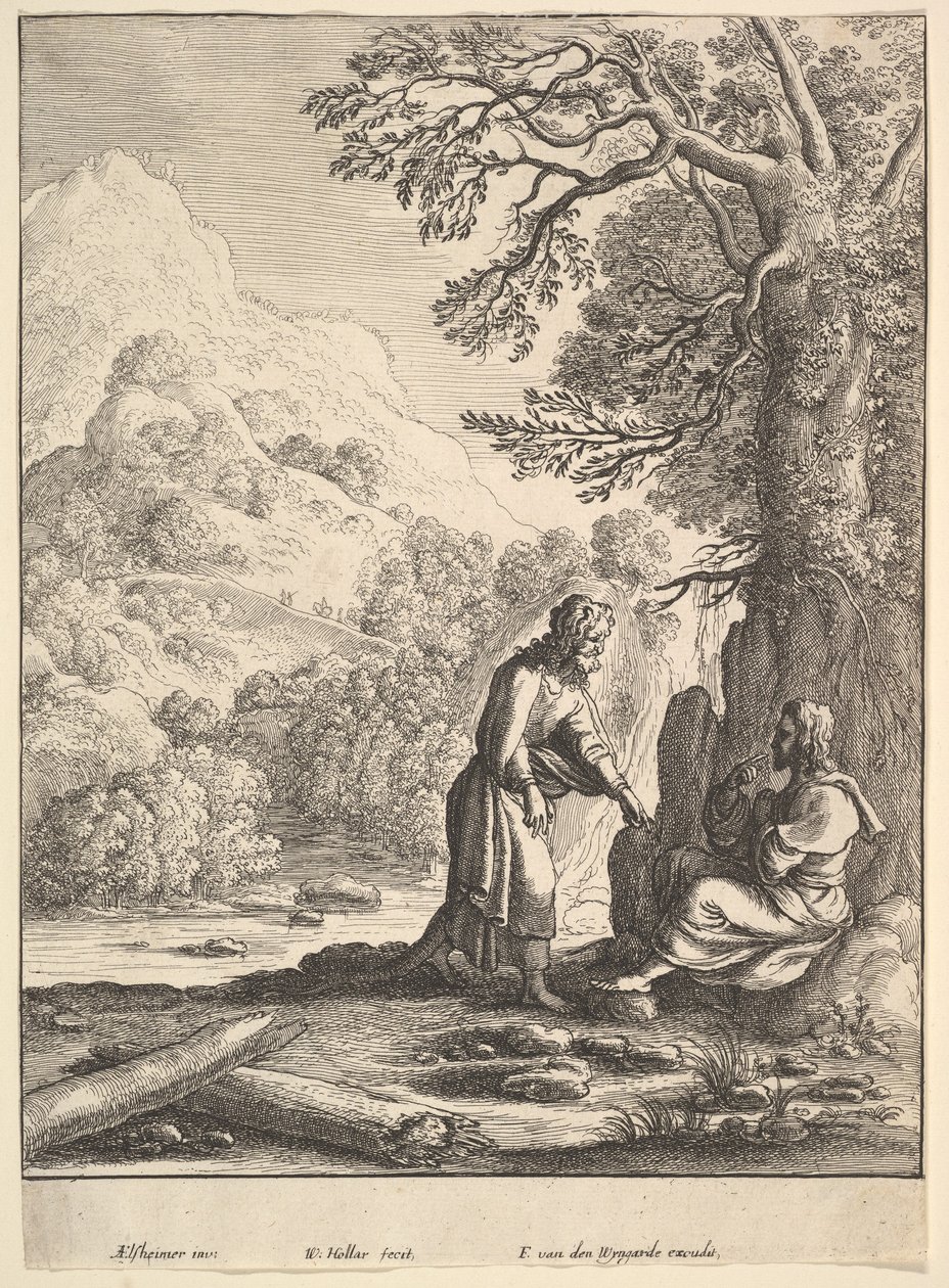 A kísértés, 1625-77. alkotó: Wenceslaus Hollar