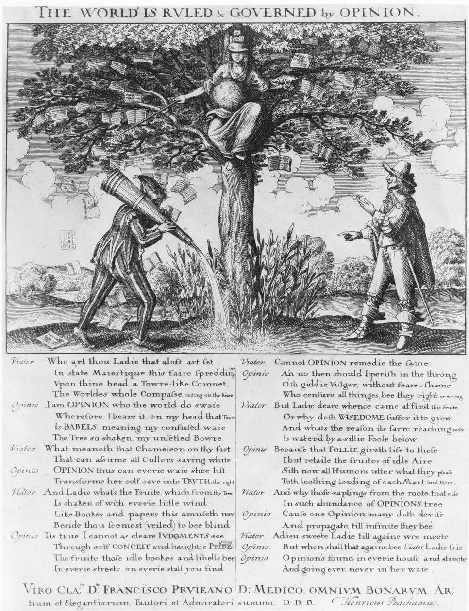 A világot a vélemény uralja és kormányozza alkotó: Wenceslaus Hollar