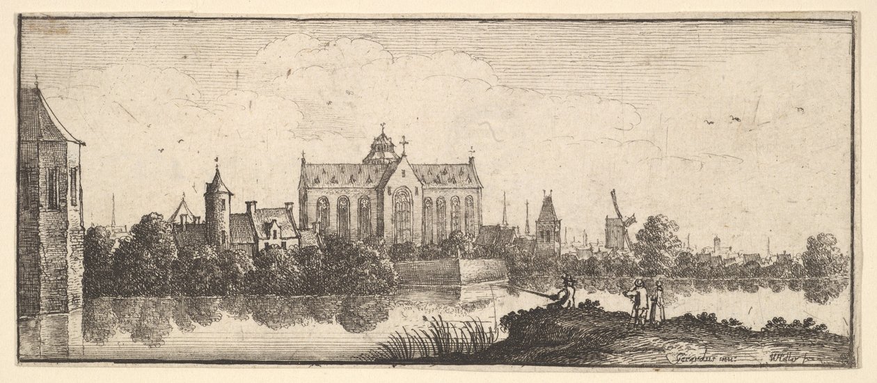 A vízparti templom, 1625-77. alkotó: Wenceslaus Hollar