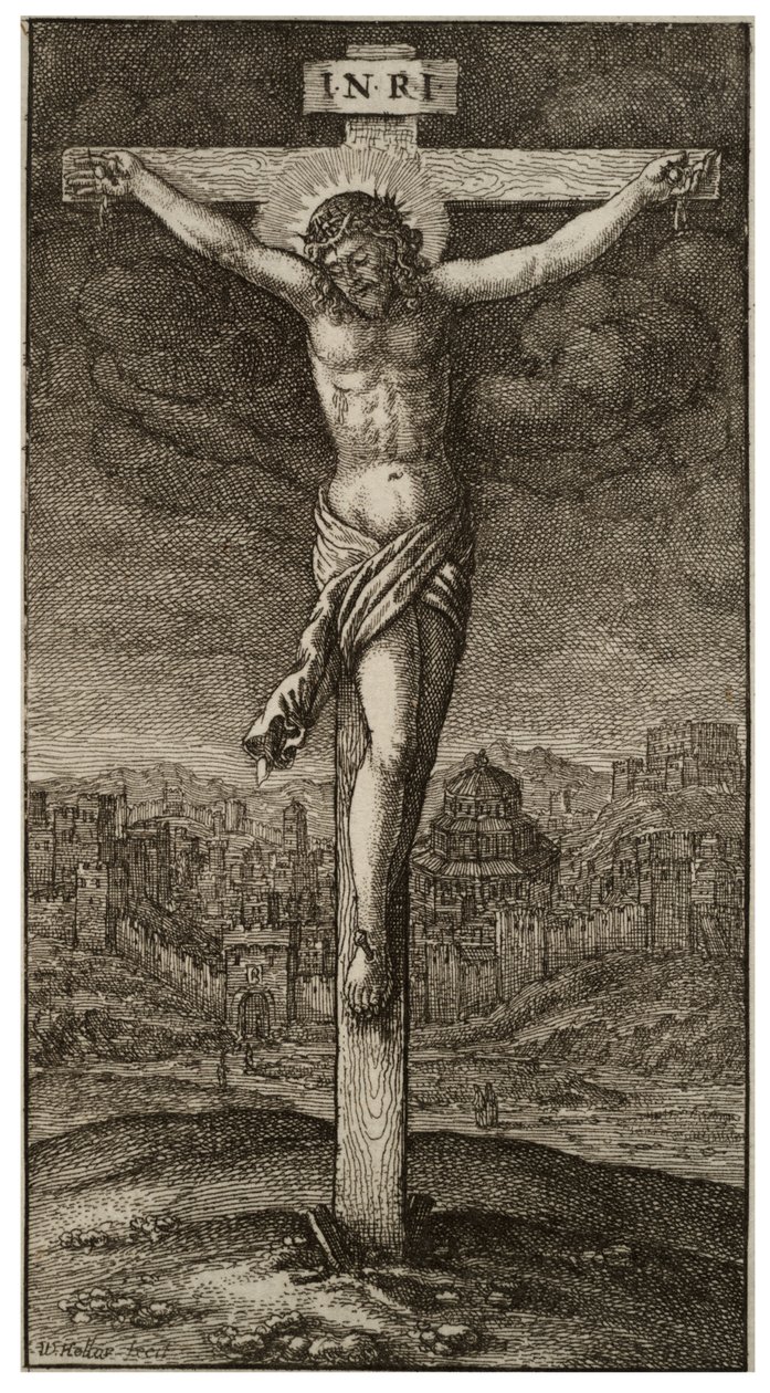 A keresztre feszítés alkotó: Wenceslaus Hollar