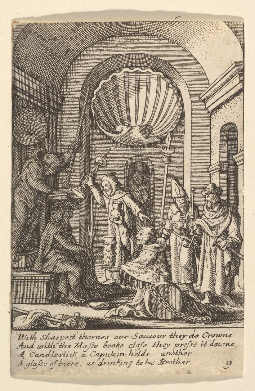 Krisztus kigúnyolása, 1625-77. alkotó: Wenceslaus Hollar