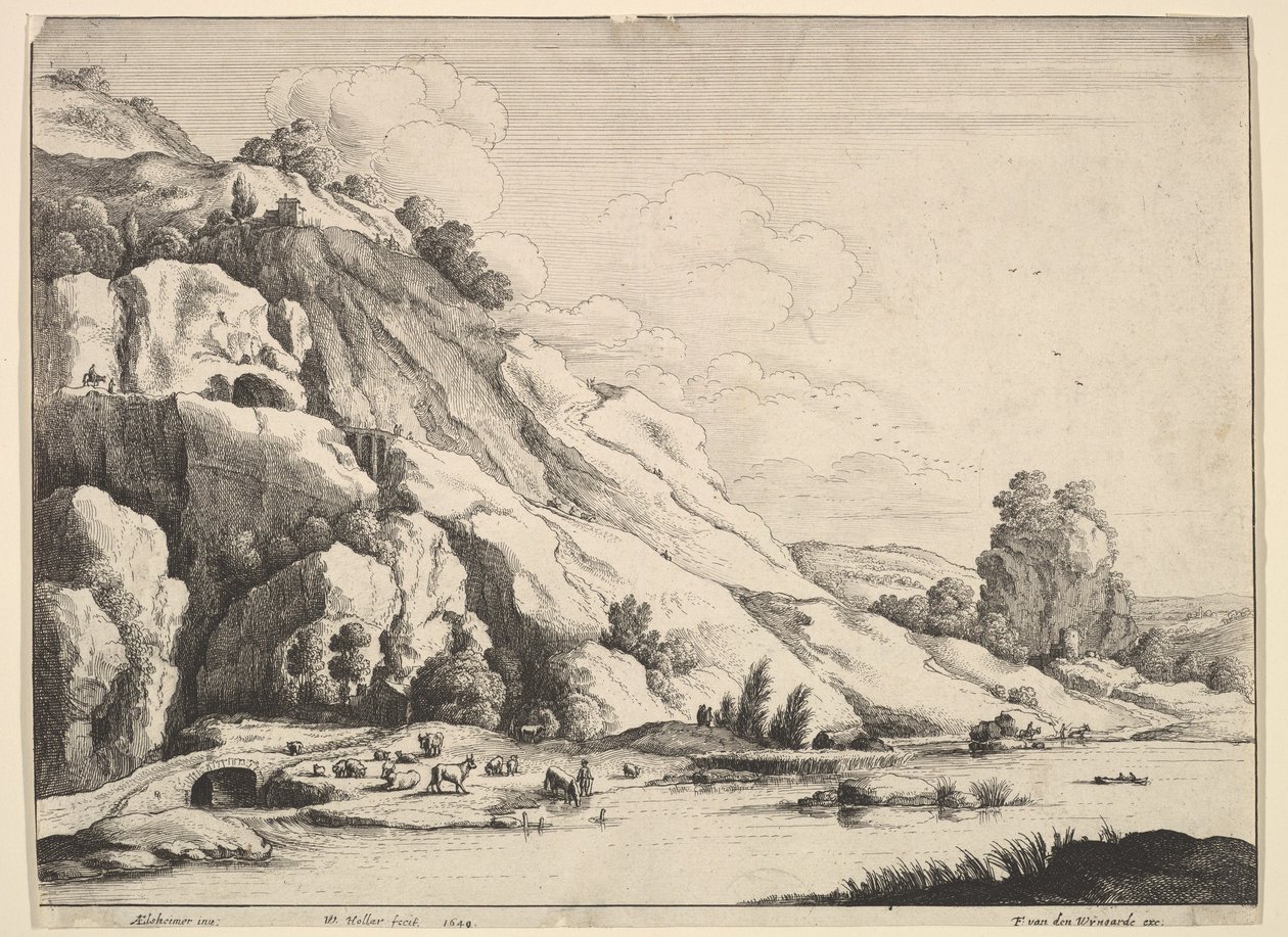 A kőhíd, 1649. alkotó: Wenceslaus Hollar