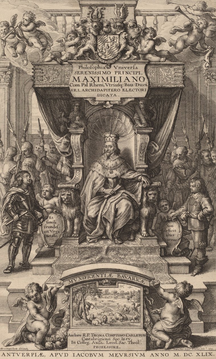 Címlap az egyetem filozófiájához, 1649 alkotó: Wenceslaus Hollar