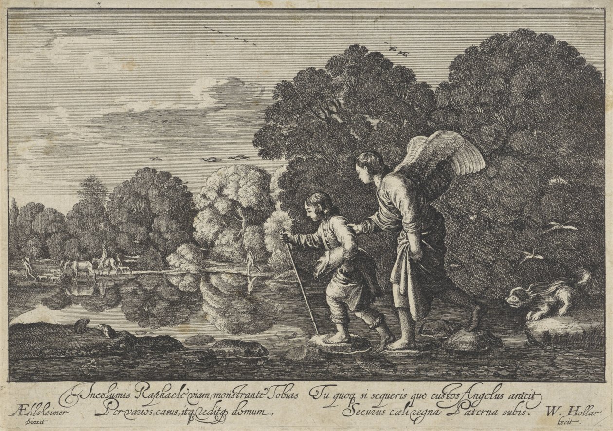 Tóbiás angyalban alkotó: Wenceslaus Hollar