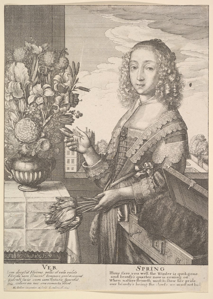 Ver – Tavasz Háromnegyed hosszúságú évszakok, 1641. alkotó: Wenceslaus Hollar