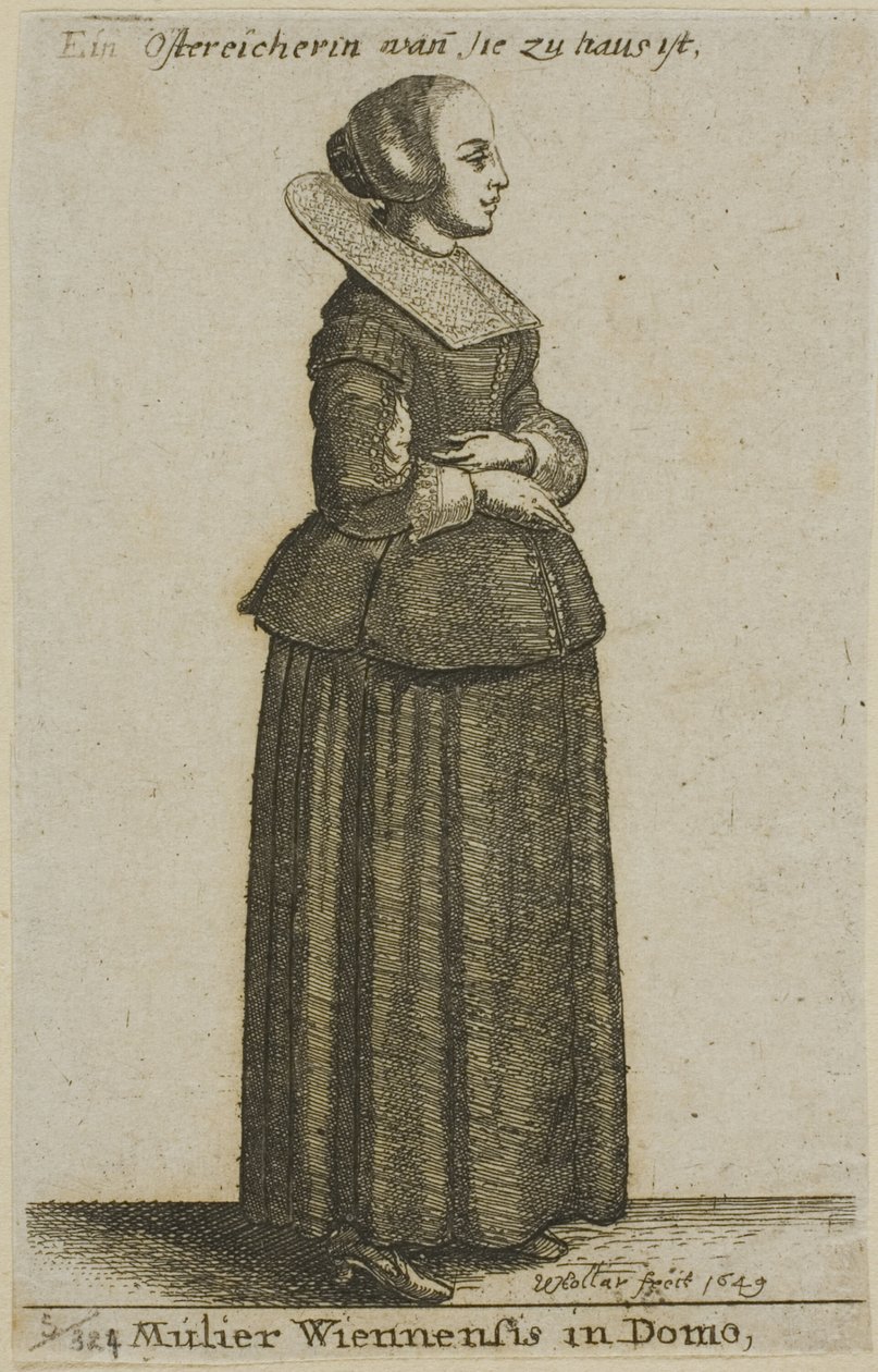bécsi nő alkotó: Wenceslaus Hollar