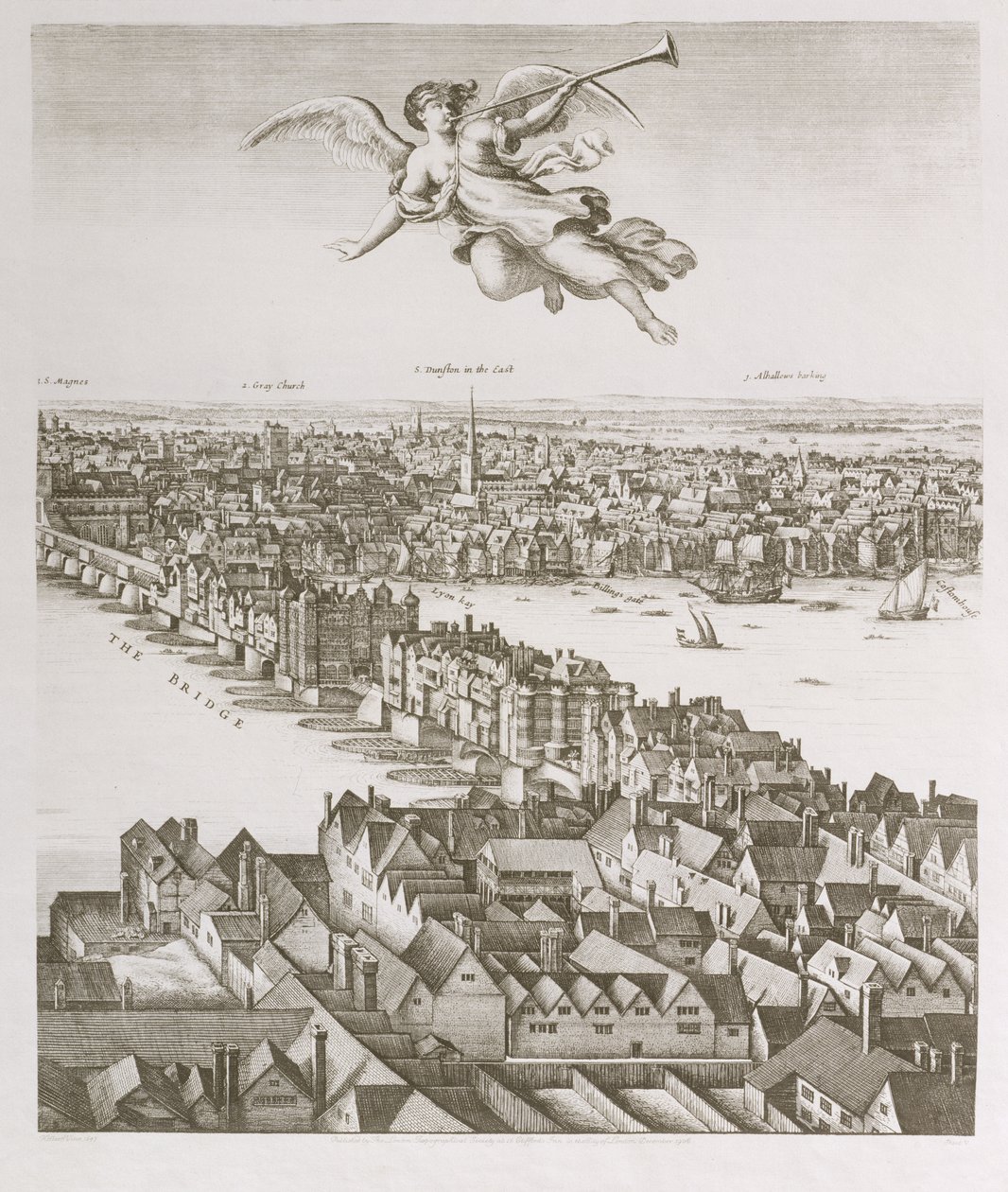 Londoni kilátás, 1647-ben megjelent (fakszimile) (részlet) alkotó: Wenceslaus Hollar