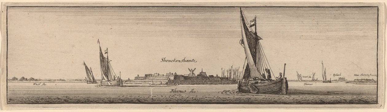 Kilátás a Shenckenschantzra alkotó: Wenceslaus Hollar