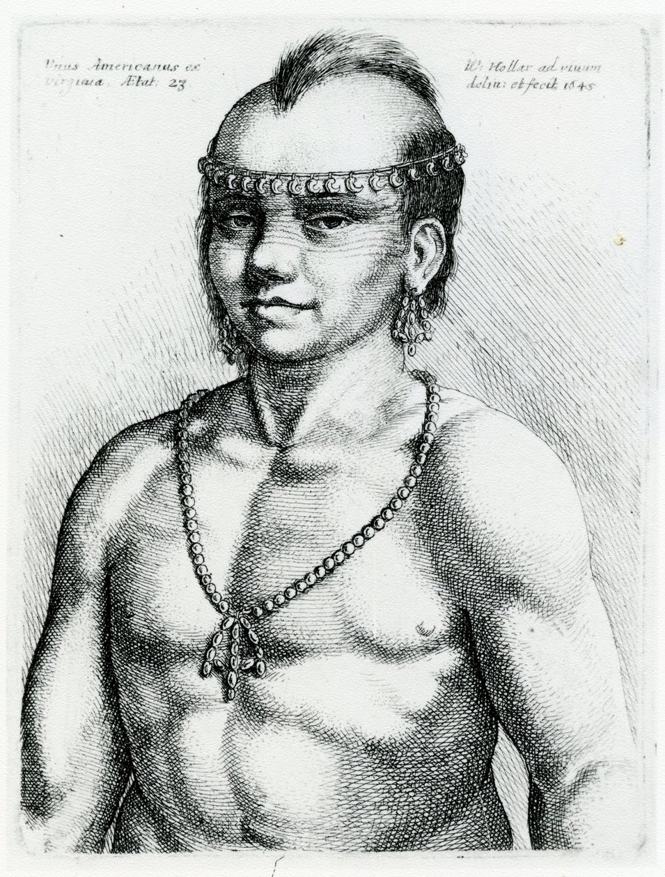 Virginiai indián, 1645 alkotó: Wenceslaus Hollar