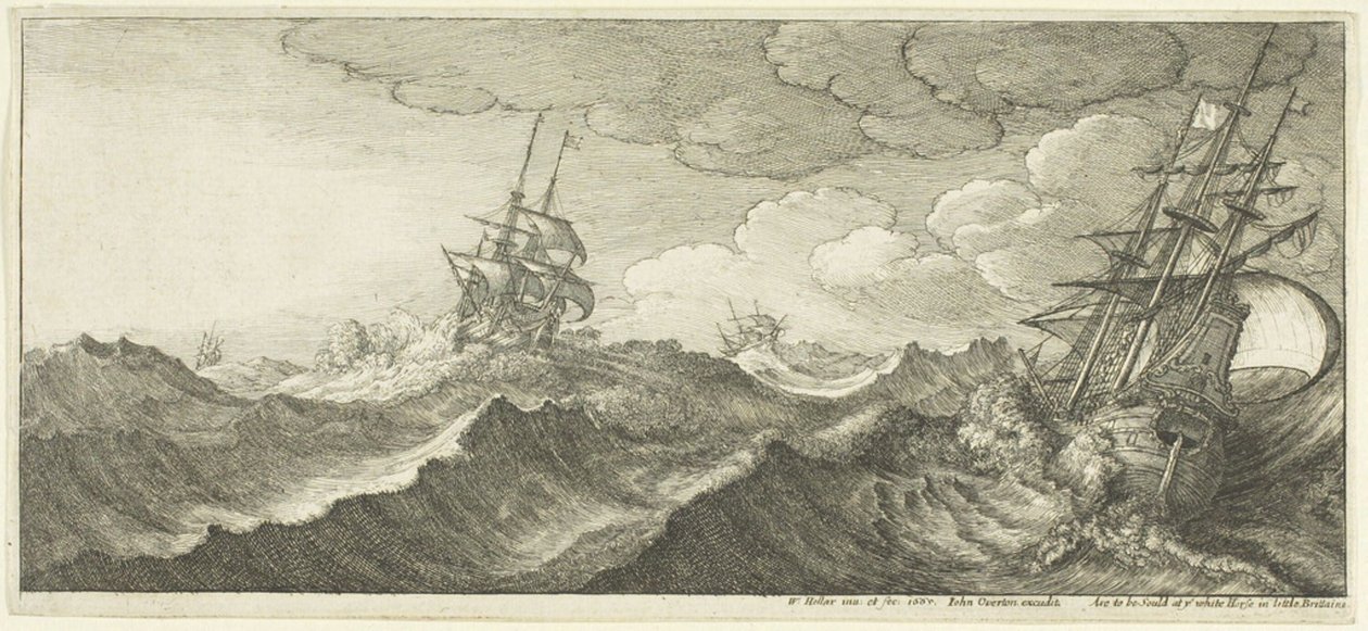 Hadihajó a hullámvölgyben alkotó: Wenceslaus Hollar