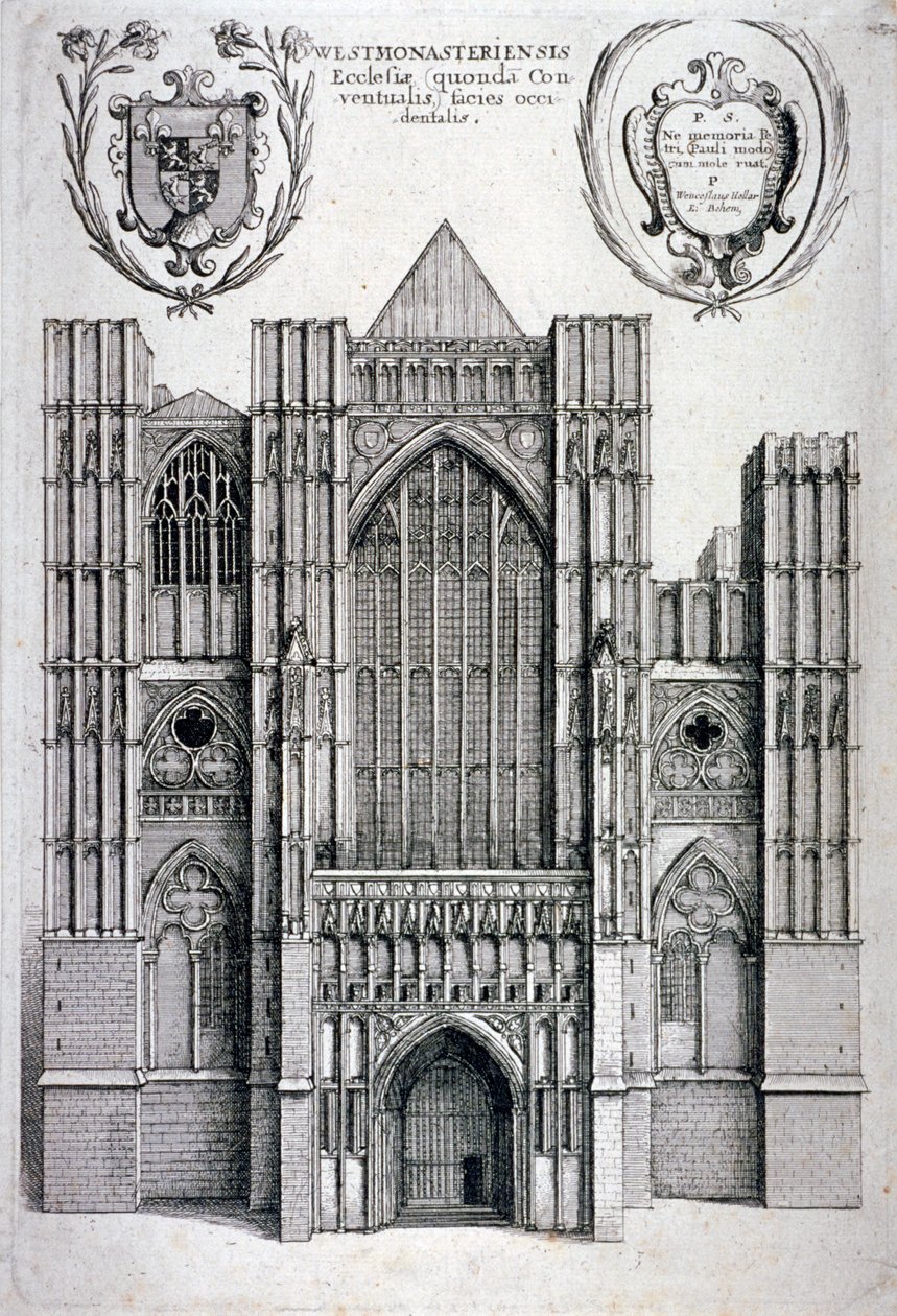 Westminster Abbey, London, 1650 alkotó: Wenceslaus Hollar