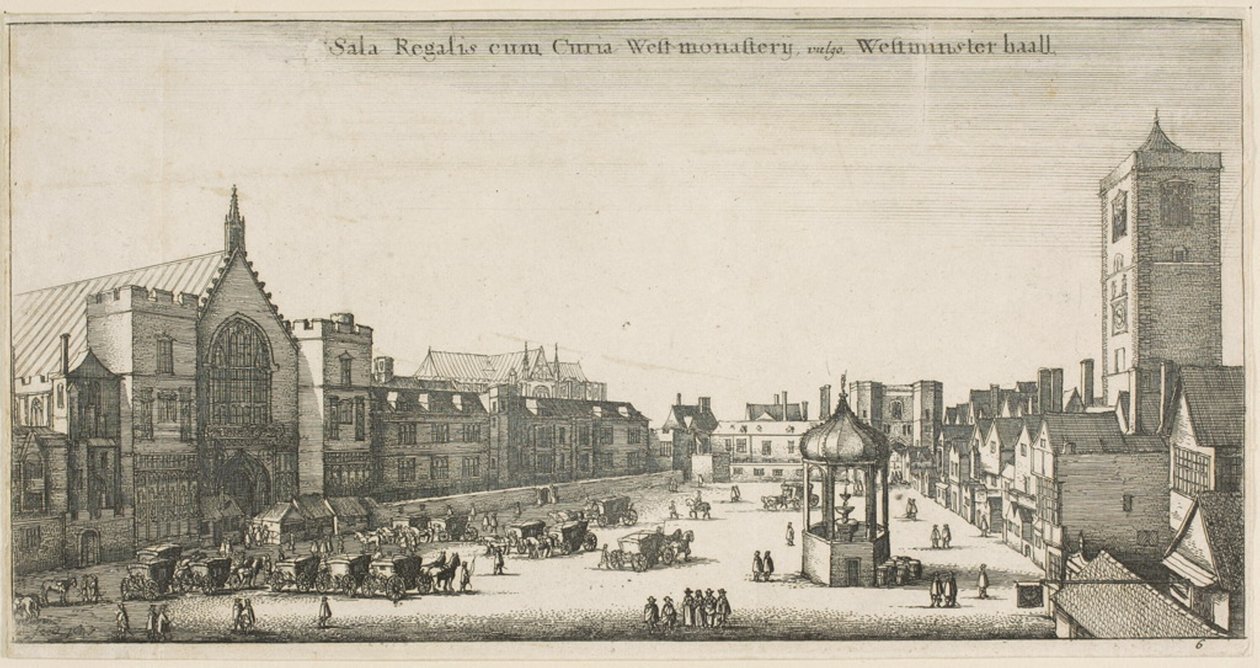 Westminster Hall (New Palace Yard és az Óraház) alkotó: Wenceslaus Hollar