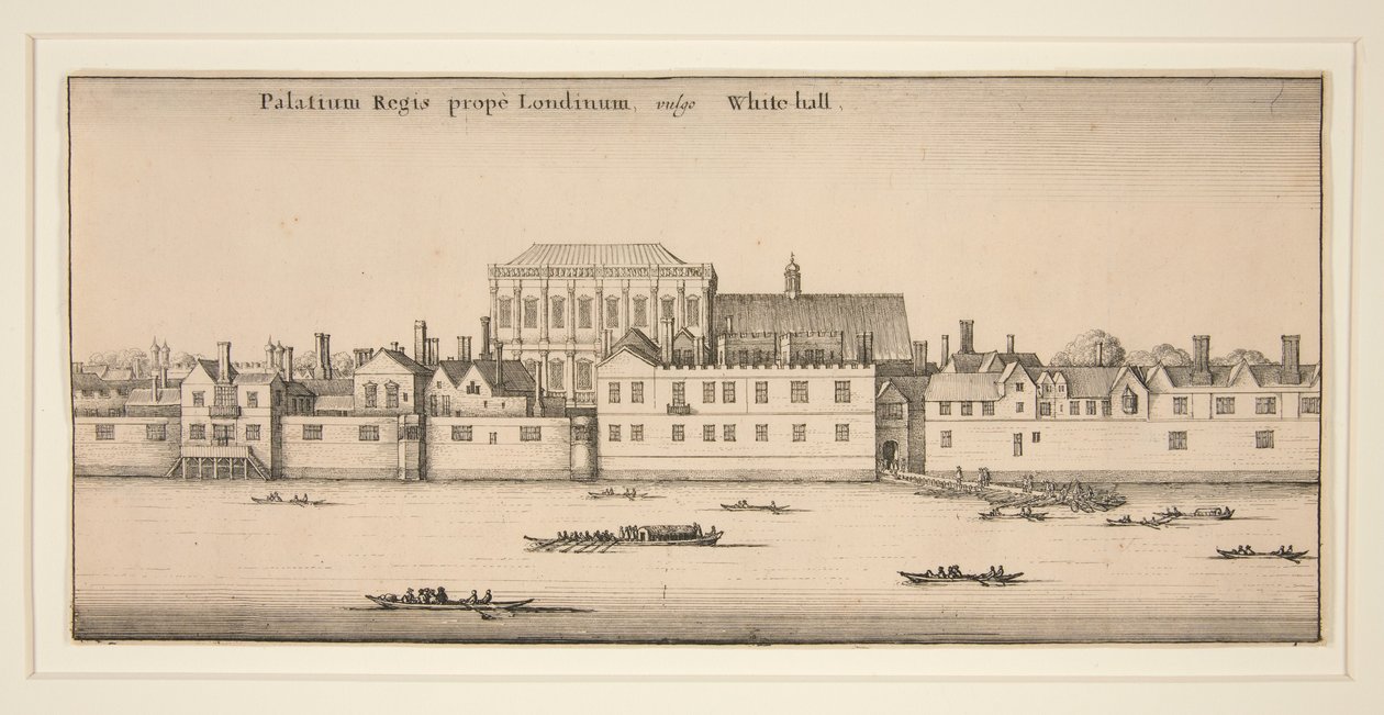 Whitehall a folyóról nézve alkotó: Wenceslaus Hollar