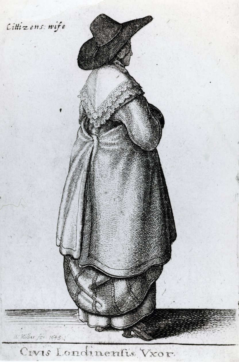 Egy londoni polgár felesége, 1643 alkotó: Wenceslaus Hollar