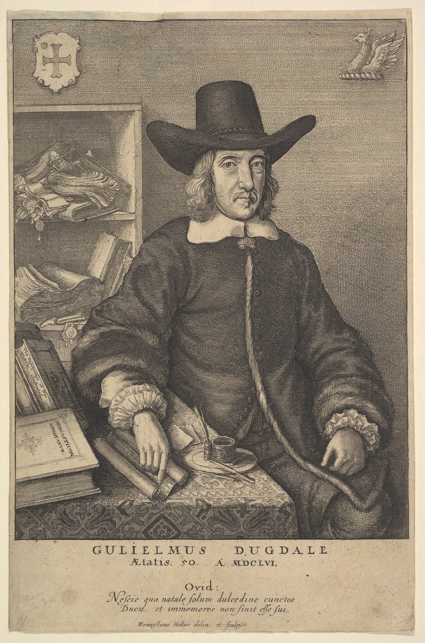 William Dugdale, 1625-77. alkotó: Wenceslaus Hollar