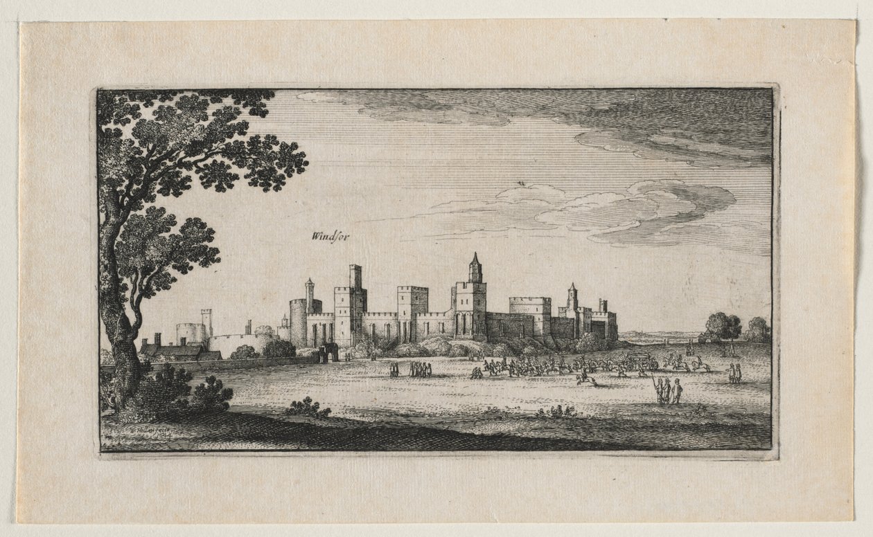 Windsori kastély délkeletről alkotó: Wenceslaus Hollar